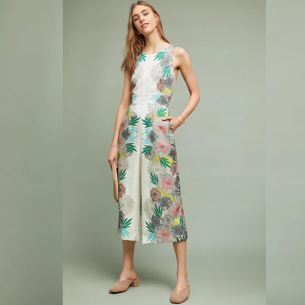 Anthropologie Corey Lynn Calter Women's Floral Bloome Sleeveless Jumpsuit 4